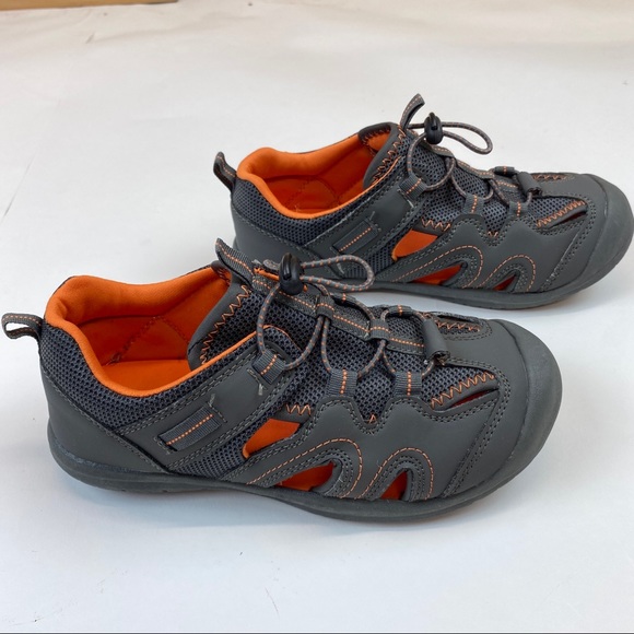 NWT SONOMA Boy Sneakers Size 3 Gray and Orange in original box style Asteroid - Picture 5 of 11